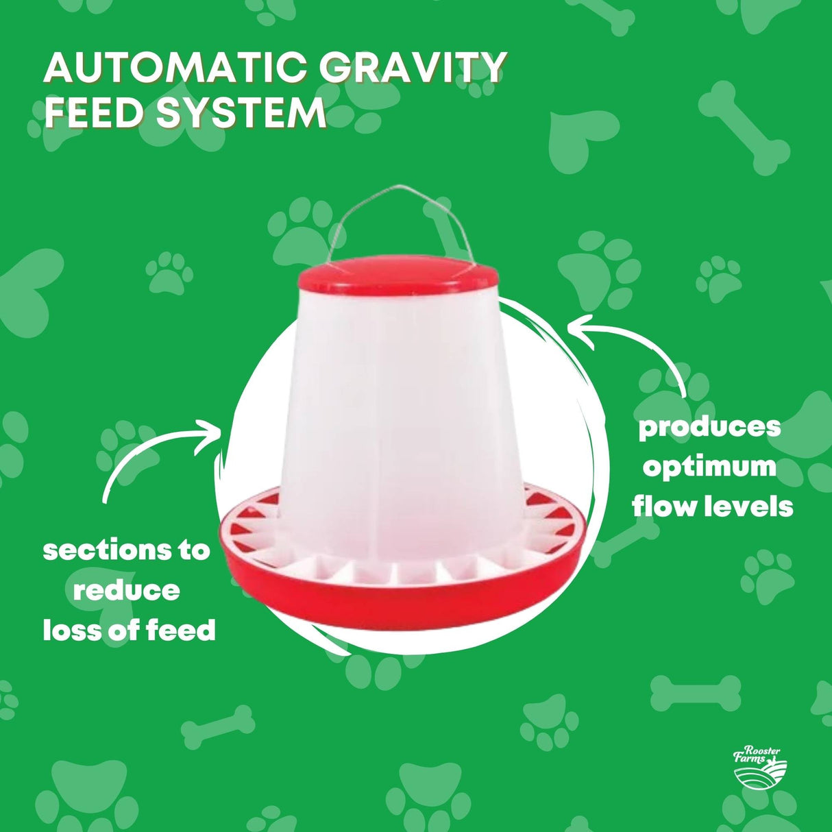 3Kg Automatic Chicken Feeder - Plastic Poultry Chook Hen Feeding Seed Bucket