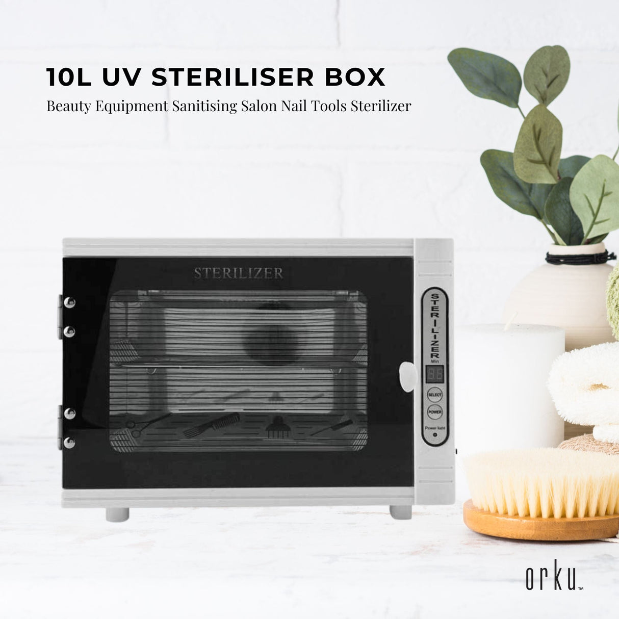 Orku 10L UV Steriliser Box Beauty Equipment Sanitising Salon Tools Sterilizer