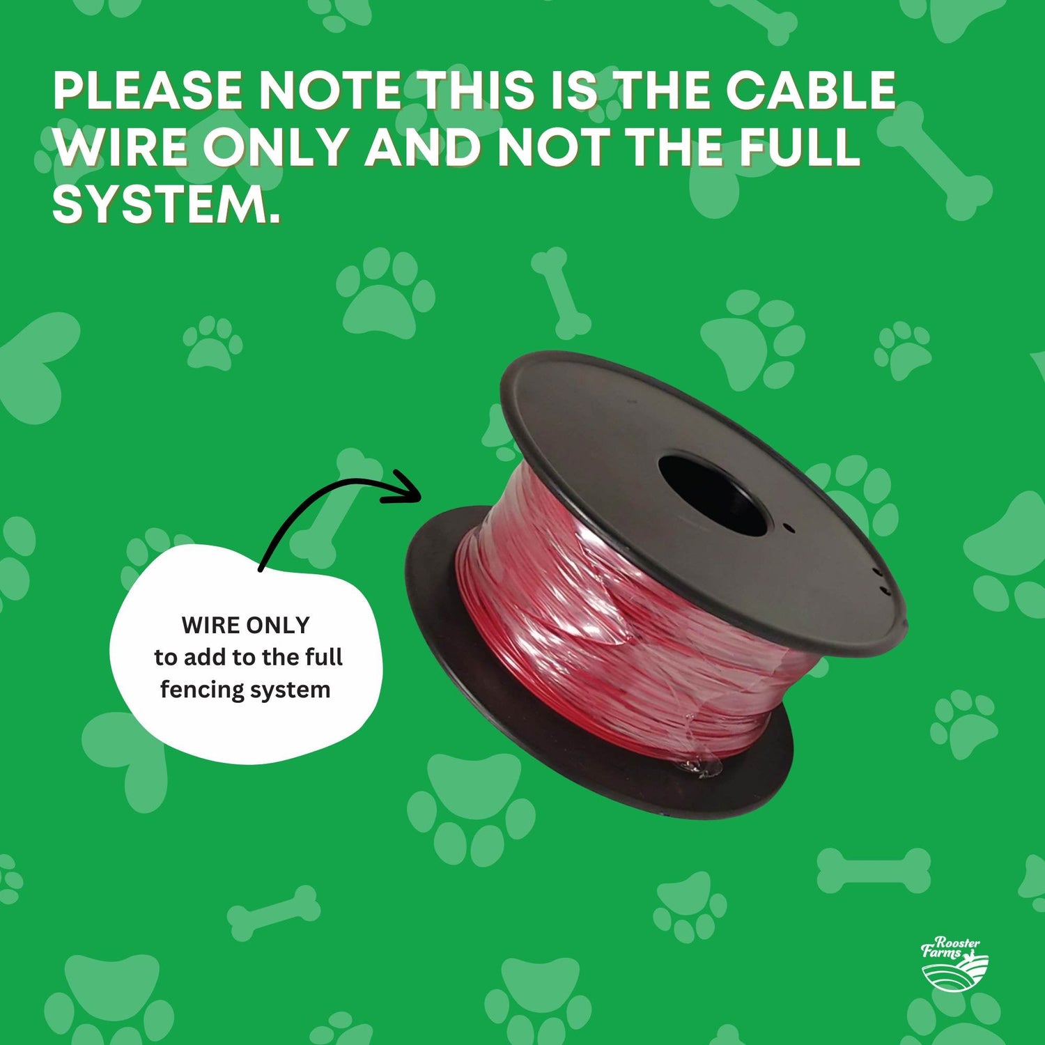 500m Dog Underground Boundary Fence Wire Invisible Cable - For TP16 Collar