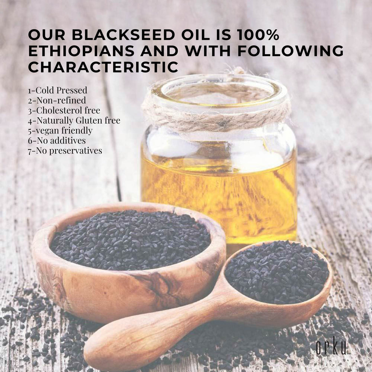 100ml Pure Black Seed Oil - 100% Ethiopian Nigella Sativa Cumin Cold Pressed