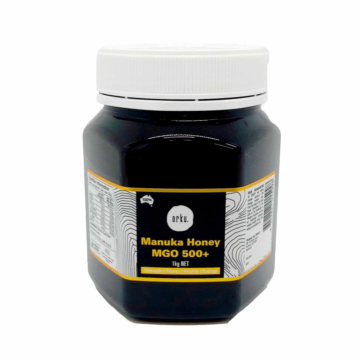 Orku 1Kg MGO 500+ Australian Manuka Honey - 100% Raw Natural Pure Jelly Bush