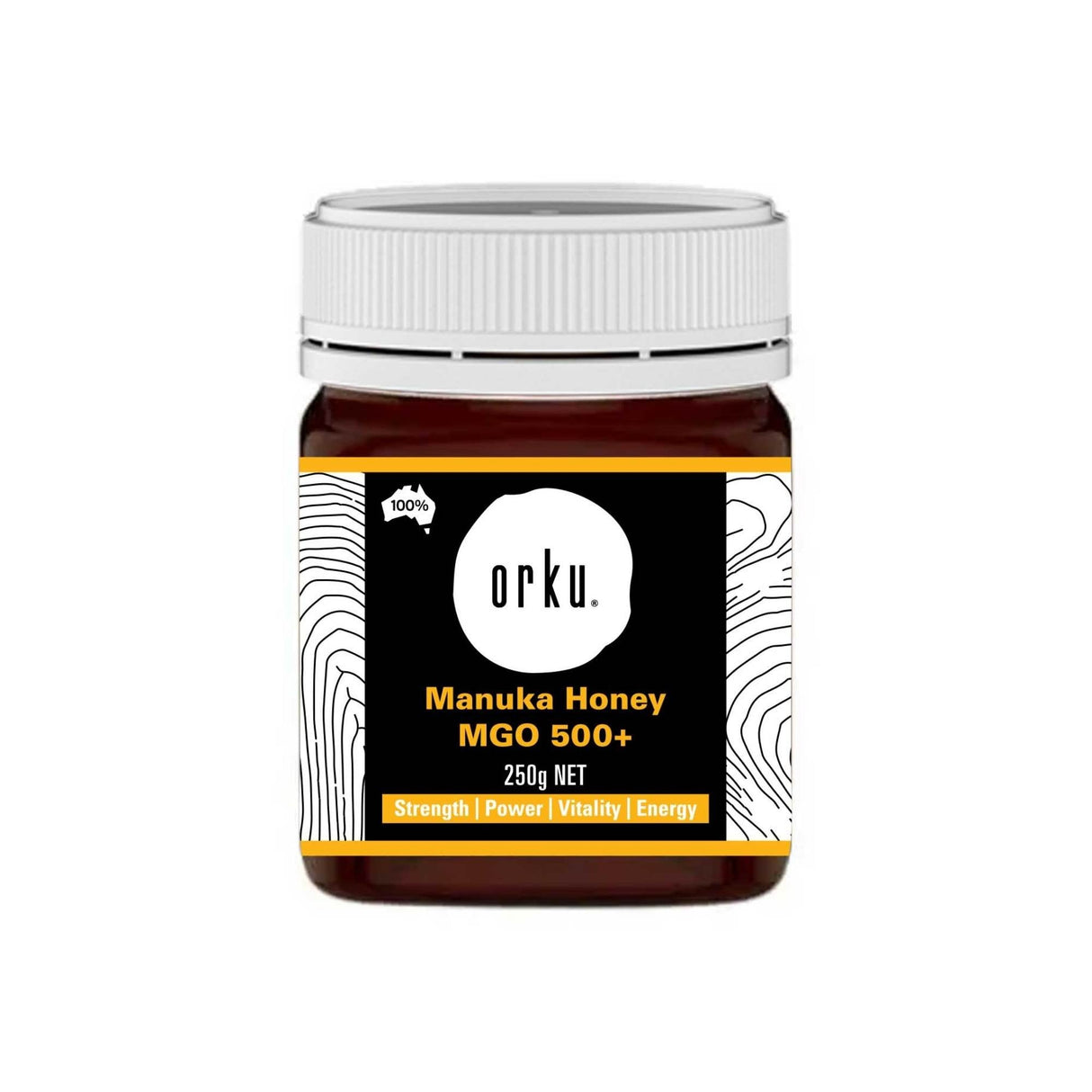 Orku 250g MGO 500+ Australian Manuka Honey - 100% Raw Natural Pure Jelly Bush