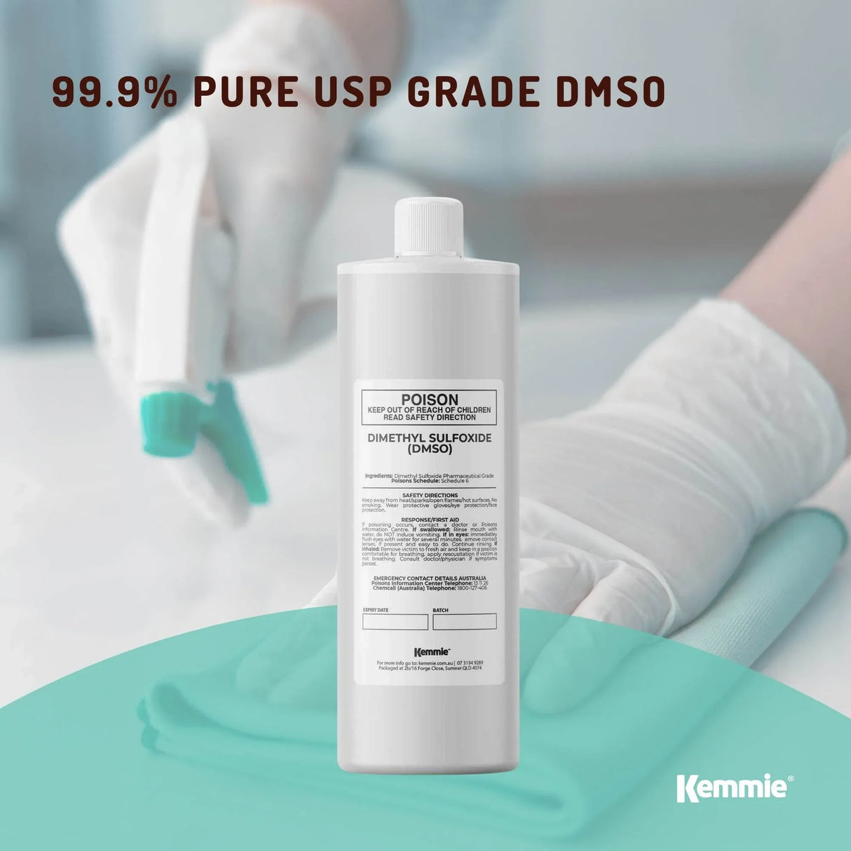 Kemmie 1L DMSO Liquid 99.9% Pure - High Purity Dimethyl Sulfoxide Solvent