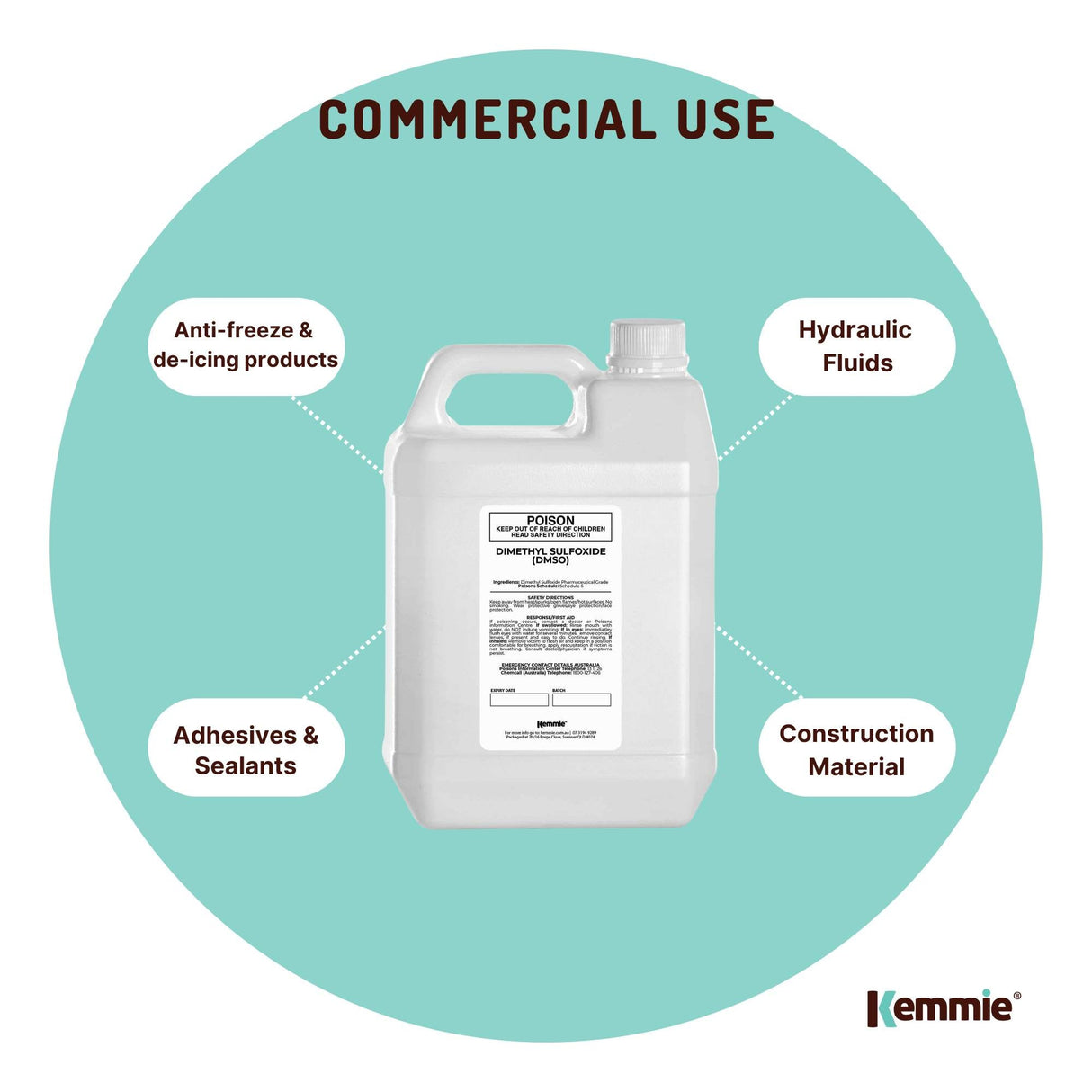 5L Premium Pharmaceutical Grade DMSO 99.9% Pure Dimethyl Sulfoxide Liquid