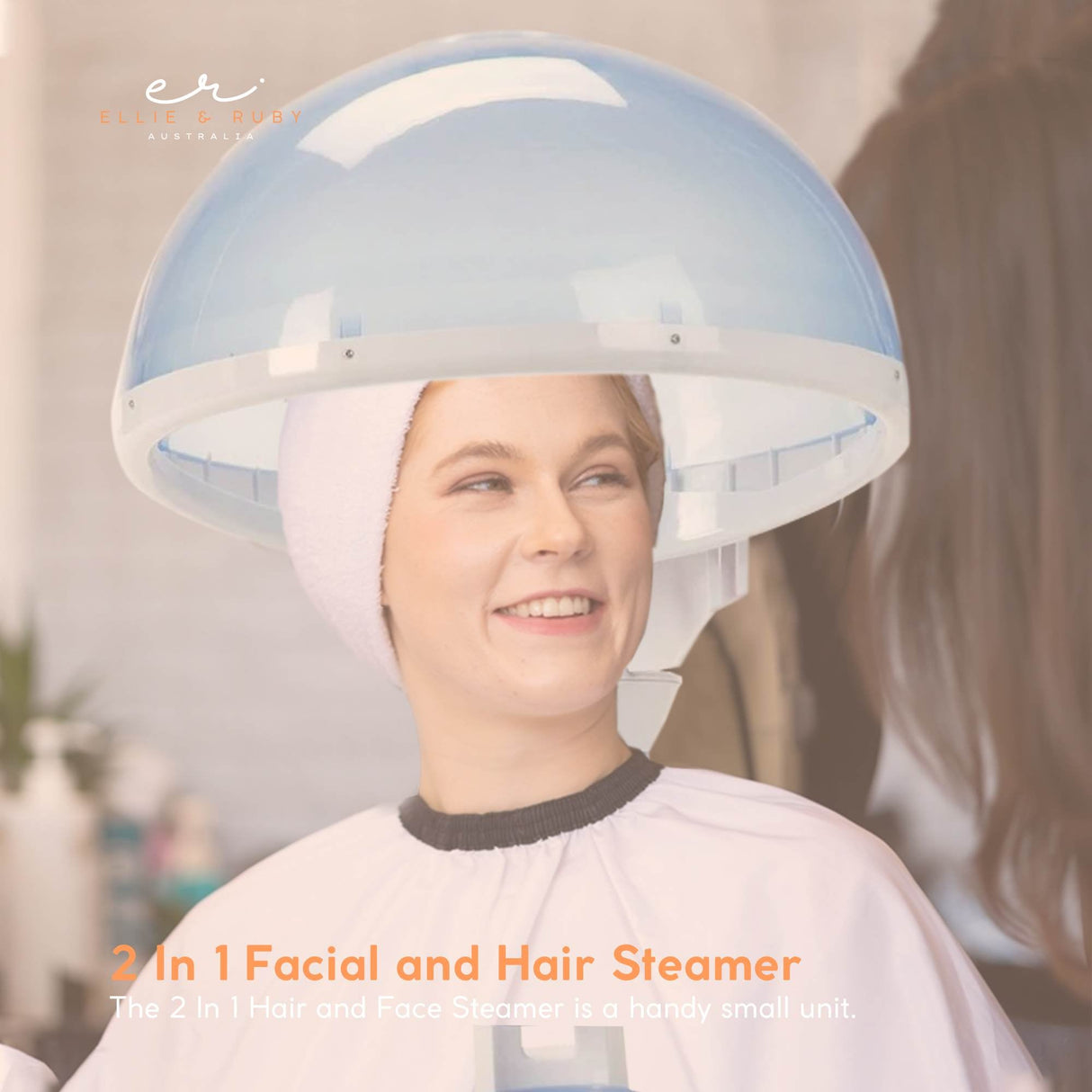 Portable 2-in-1 Hair and Facial Steamer with Ozone Function for Home Use