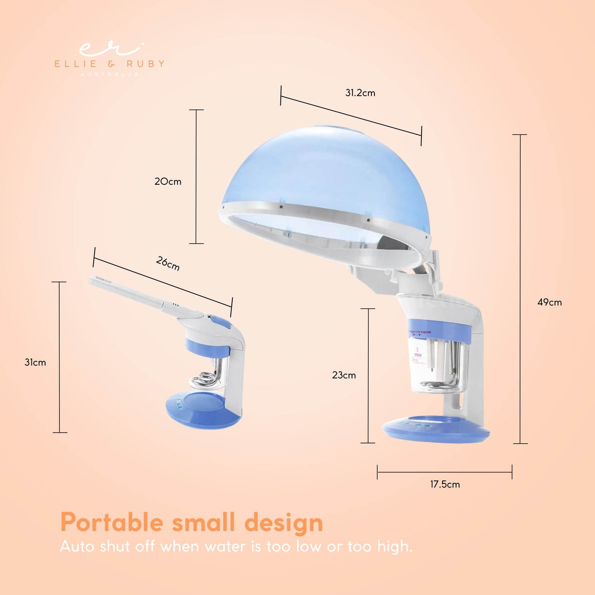 Portable 2-in-1 Hair and Facial Steamer with Ozone Function for Home Use