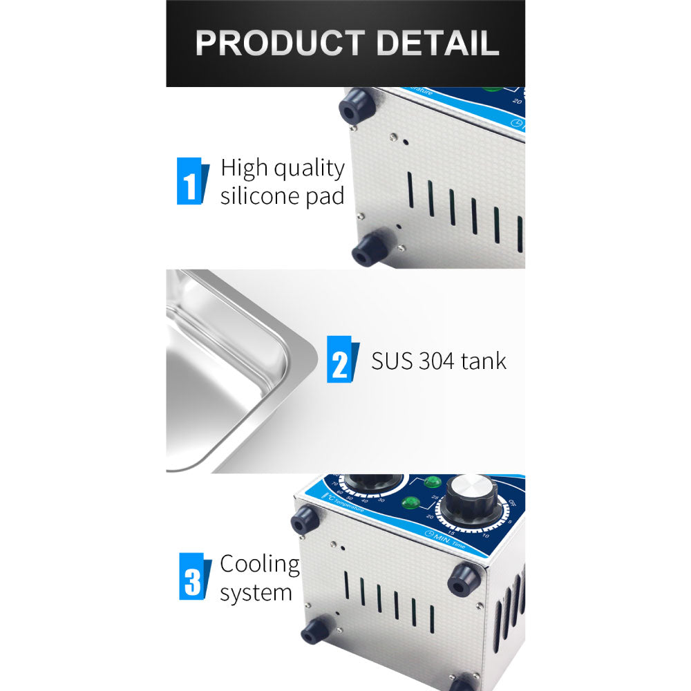 15L High-Frequency Ultrasonic Jewelry Cleaner with Digital Control and Degas Function