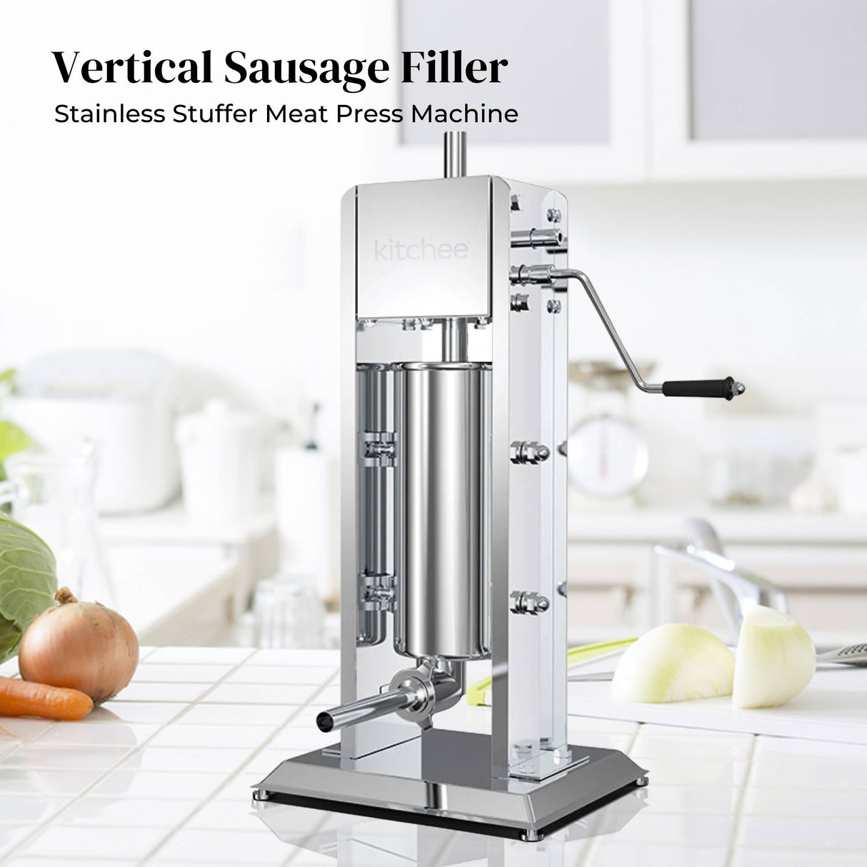 3L Professional Stainless Steel Manual Vertical Sausage Stuffer Machine