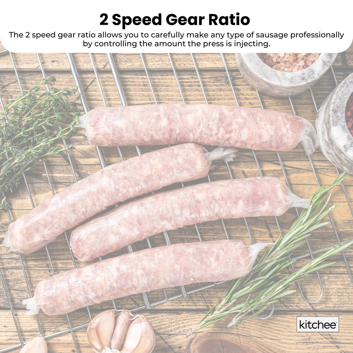 7L Stainless Steel Manual Vertical Sausage Stuffer Machine with Multiple Nozzles