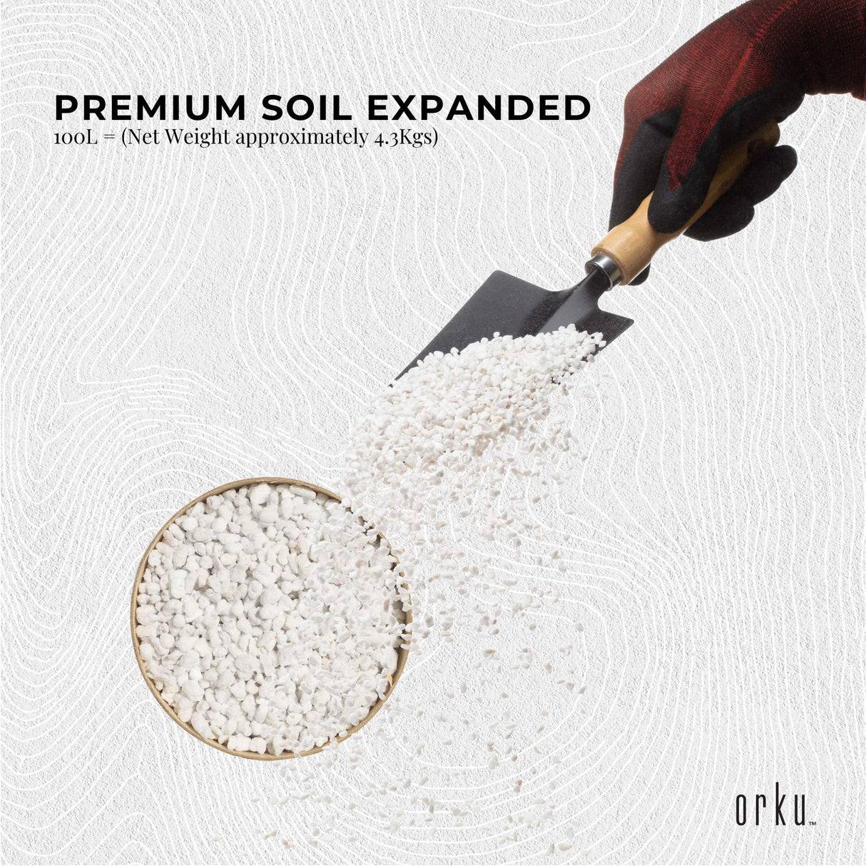 Orku 100L Perlite Coarse Premium Soil Expanded Medium Plants Hydroponics Bulk