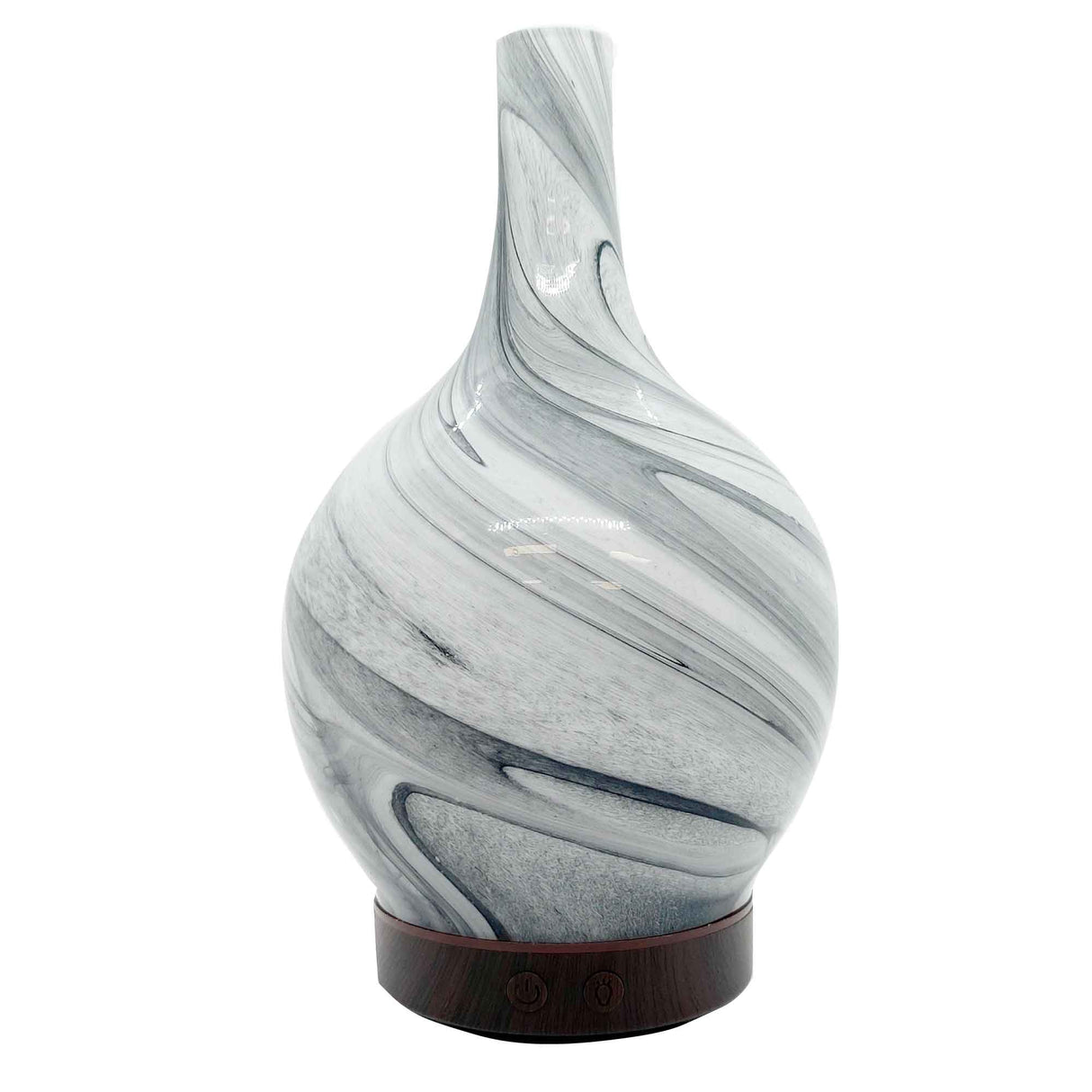 Elegant Grey Marble Ultrasonic Essential Oil Diffuser - 100ml Aromatherapy Mist Humidifier