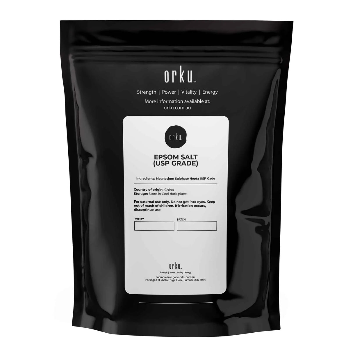 Orku 400g USP Epsom Salt Crystals - Magnesium Sulphate Bath Garden Household Use