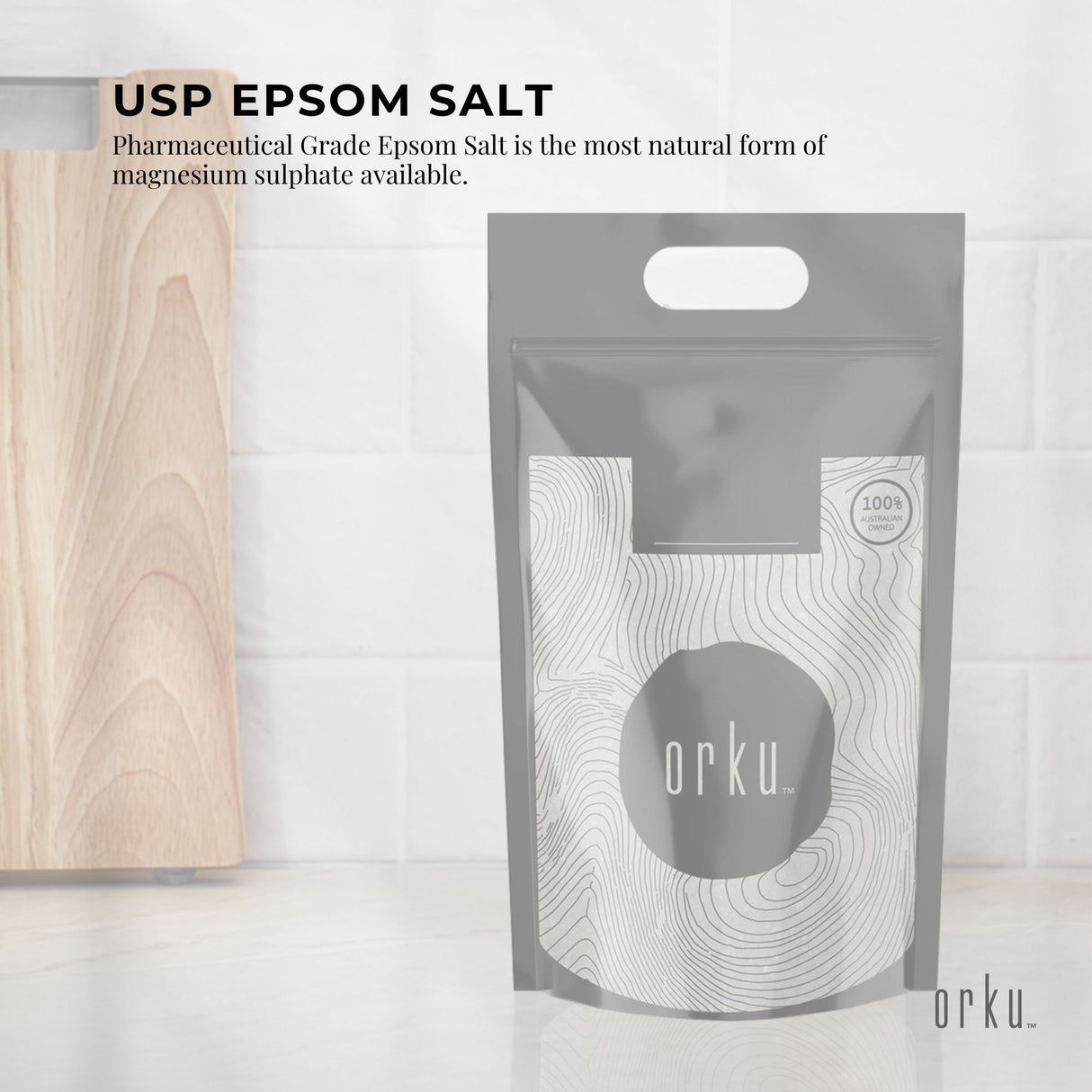 Orku 20Kg Epsom Salt - USP Grade Magnesium Sulfate Body Bath Salts