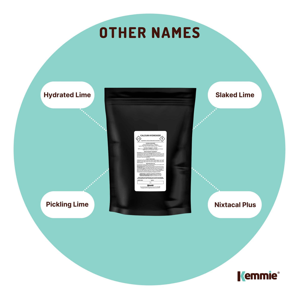 100g FCC Certified Food Grade Calcium Hydroxide Powder - Slaked Lime for Pickling, Food Preparation, and More