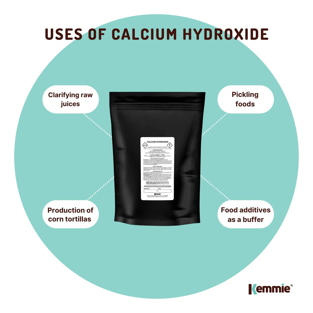 400g Food-Grade Calcium Hydroxide Powder - Hydrated Lime for Culinary and Industrial Use