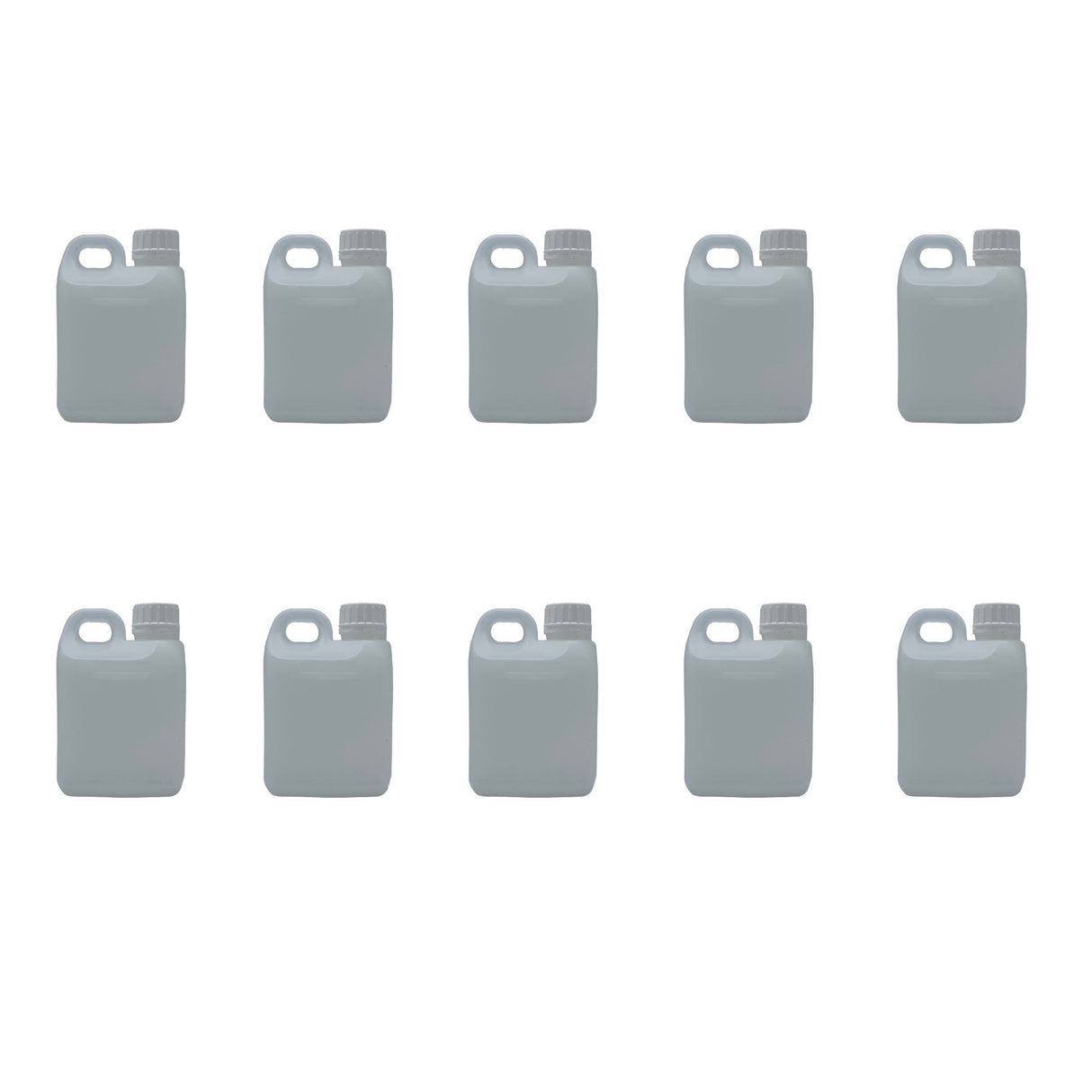 Kitchee 10x 1L Natural HDPE Jerry Can Bottle Empty 38mm TE Cap