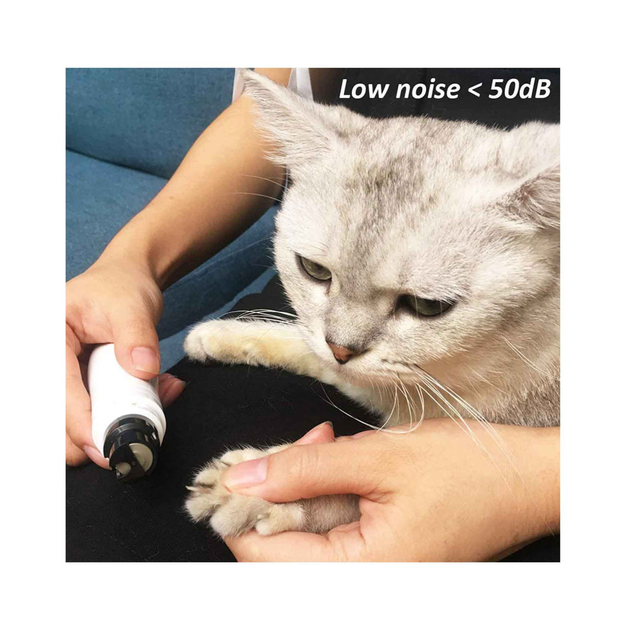 Electric Pet Nail Grinder for Dogs & Cats - Rechargeable Turbo Trimmer with LED Display & Whisper-Quiet Technology