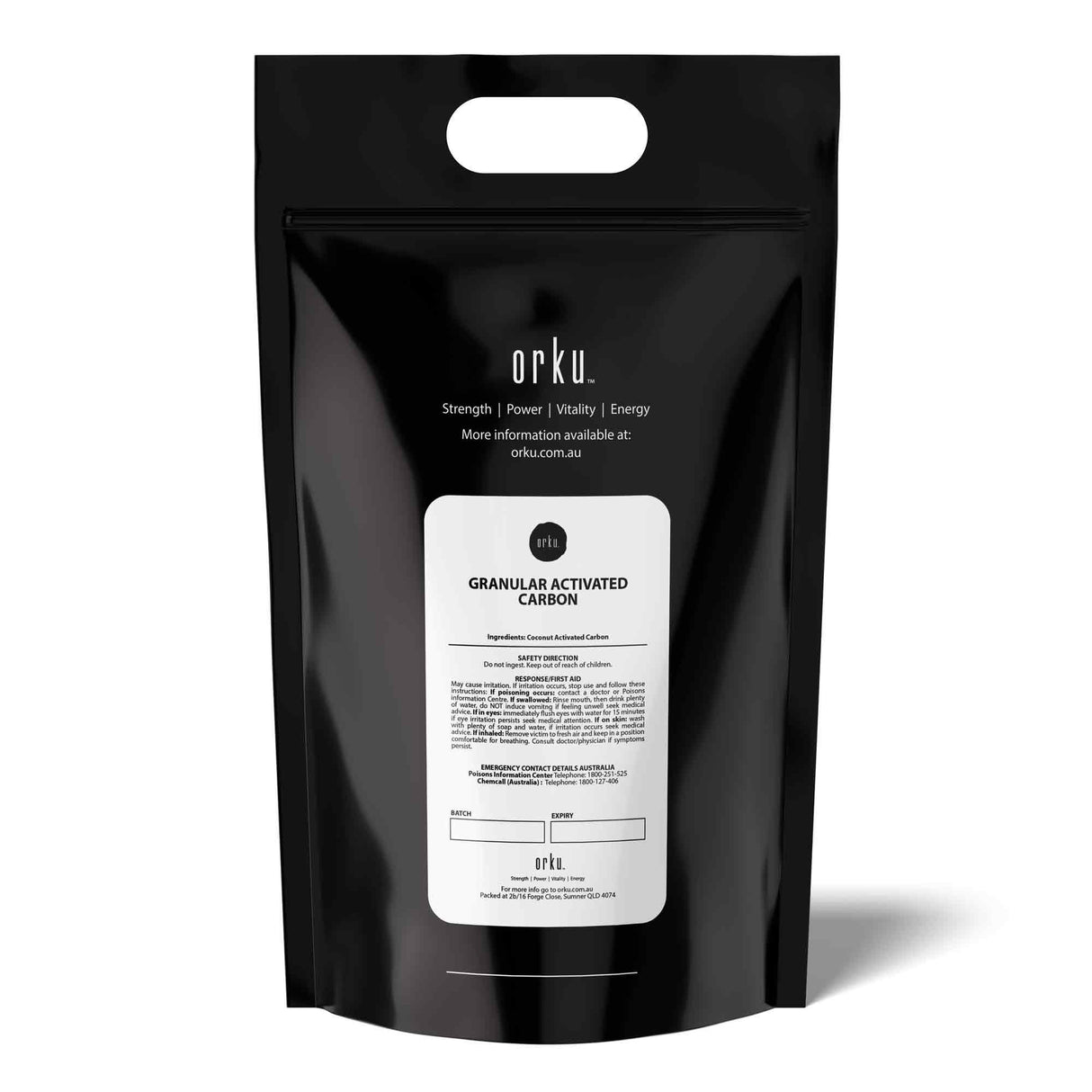 Orku 5Kg Granular Activated Carbon GAC Coconut Shell Charcoal Filtration Media