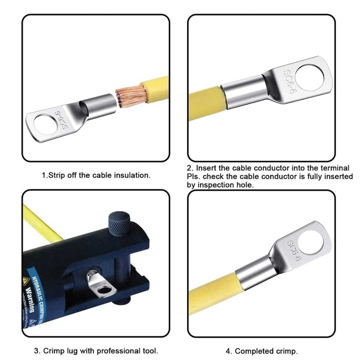 240-Piece Premium Copper Ring Terminal Connectors for Electrical Applications
