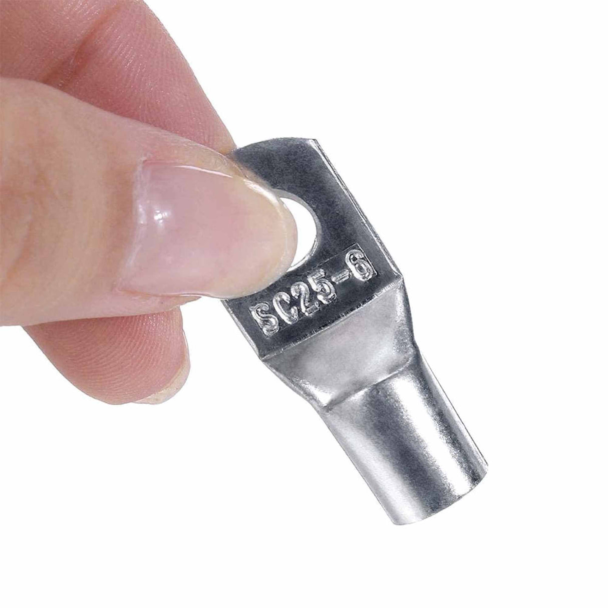Complete 120-Piece Set of Tin-Plated Copper Cable Lugs with Storage Container for Electrical Connections