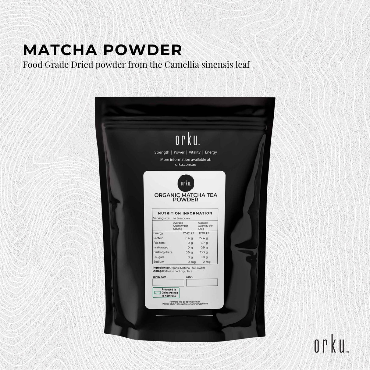 2Kg Organic Matcha Green Tea Powder Camellia Sinensis Leaf Supplement