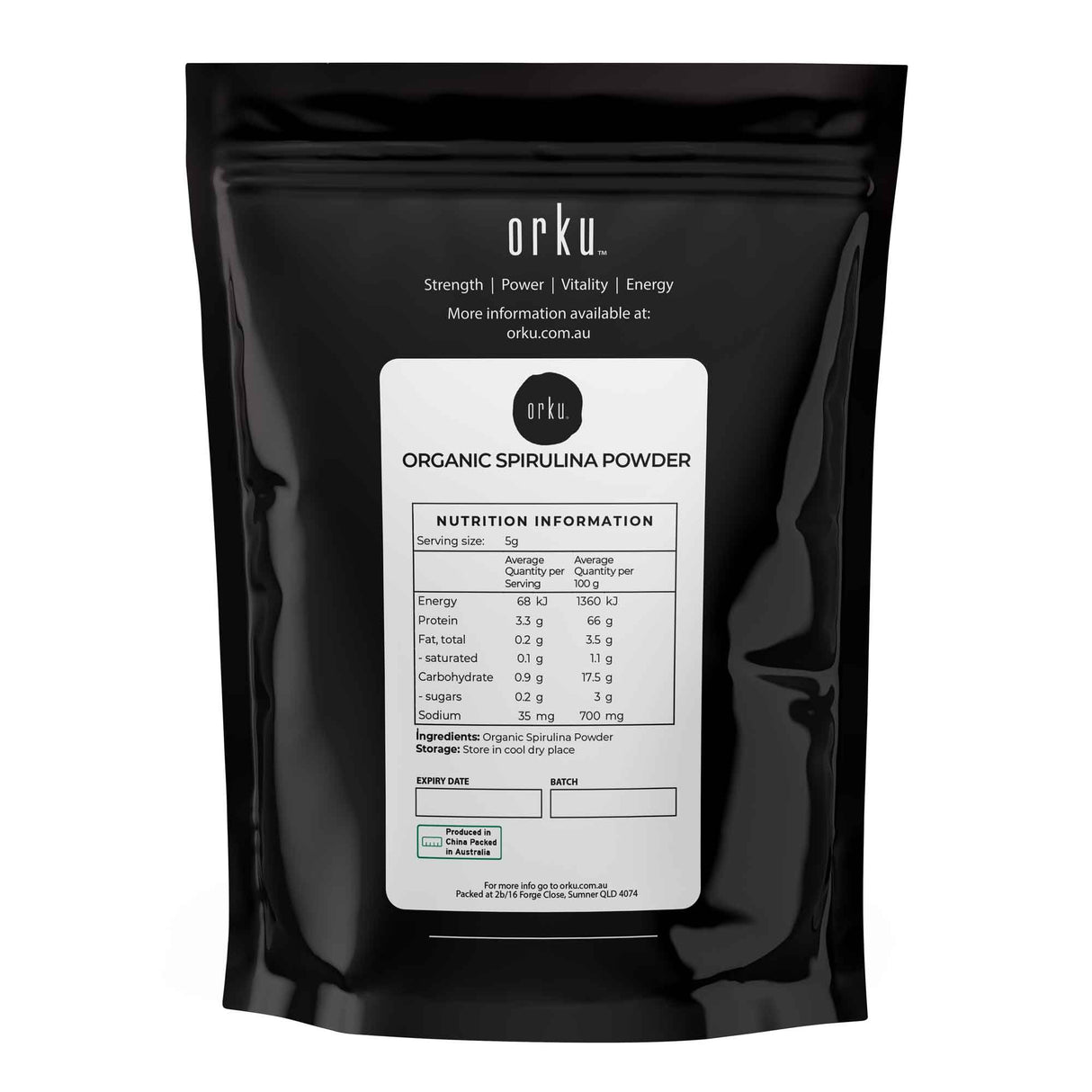 Premium 1Kg Organic Spirulina Powder - Nutrient-Rich Arthrospira Platensis Algae Supplement