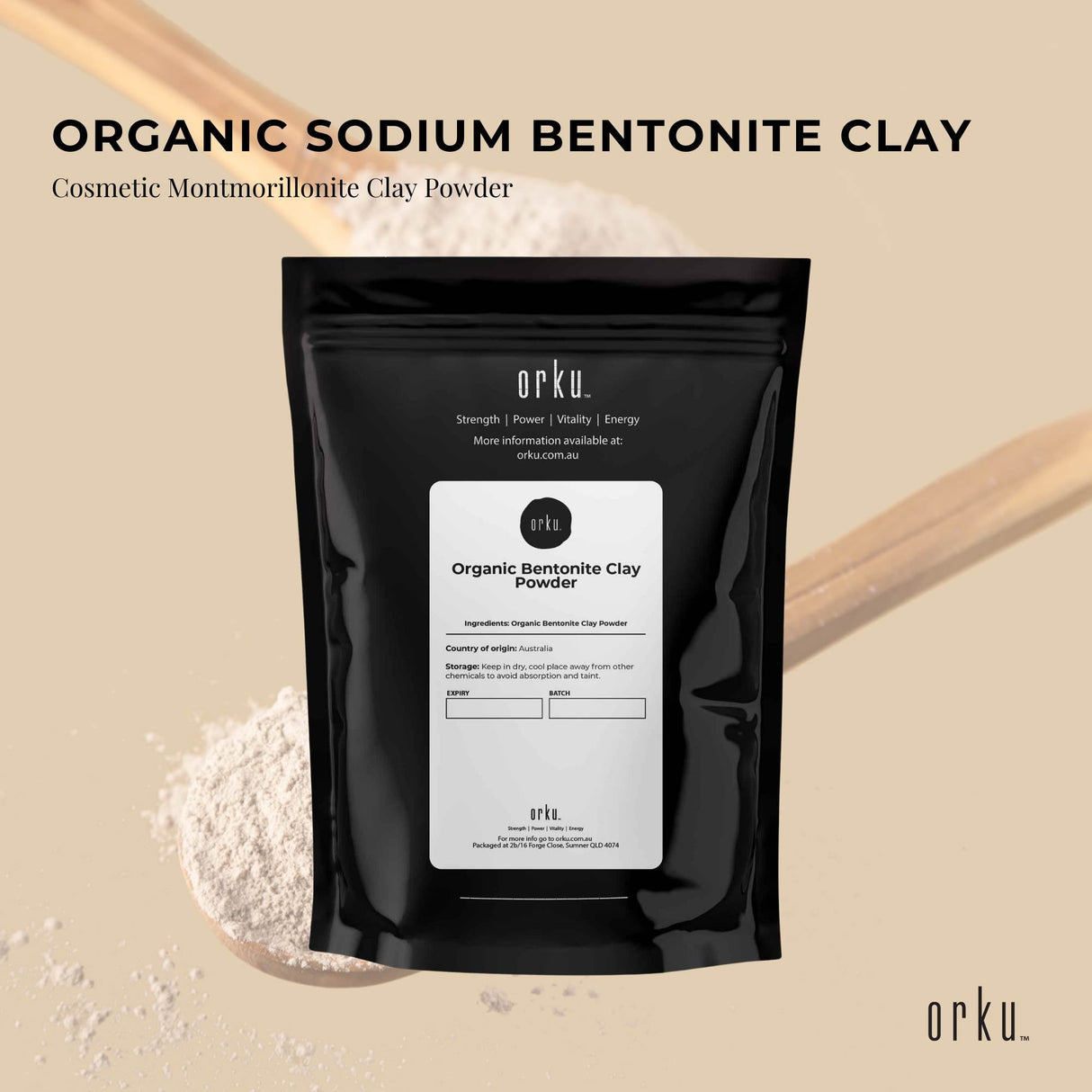 50g Pure Montmorillonite Clay Powder - Organic Sodium Bentonite for Cosmetics