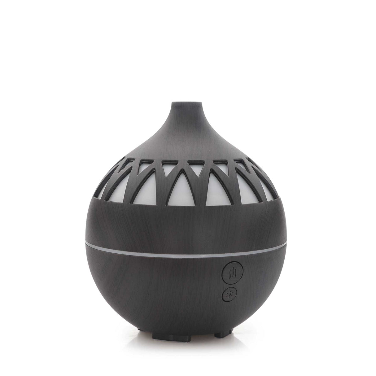 Ultrasonic Essential Oil Diffuser - 180ml Dark Wood USB Humidifier with LED Lights