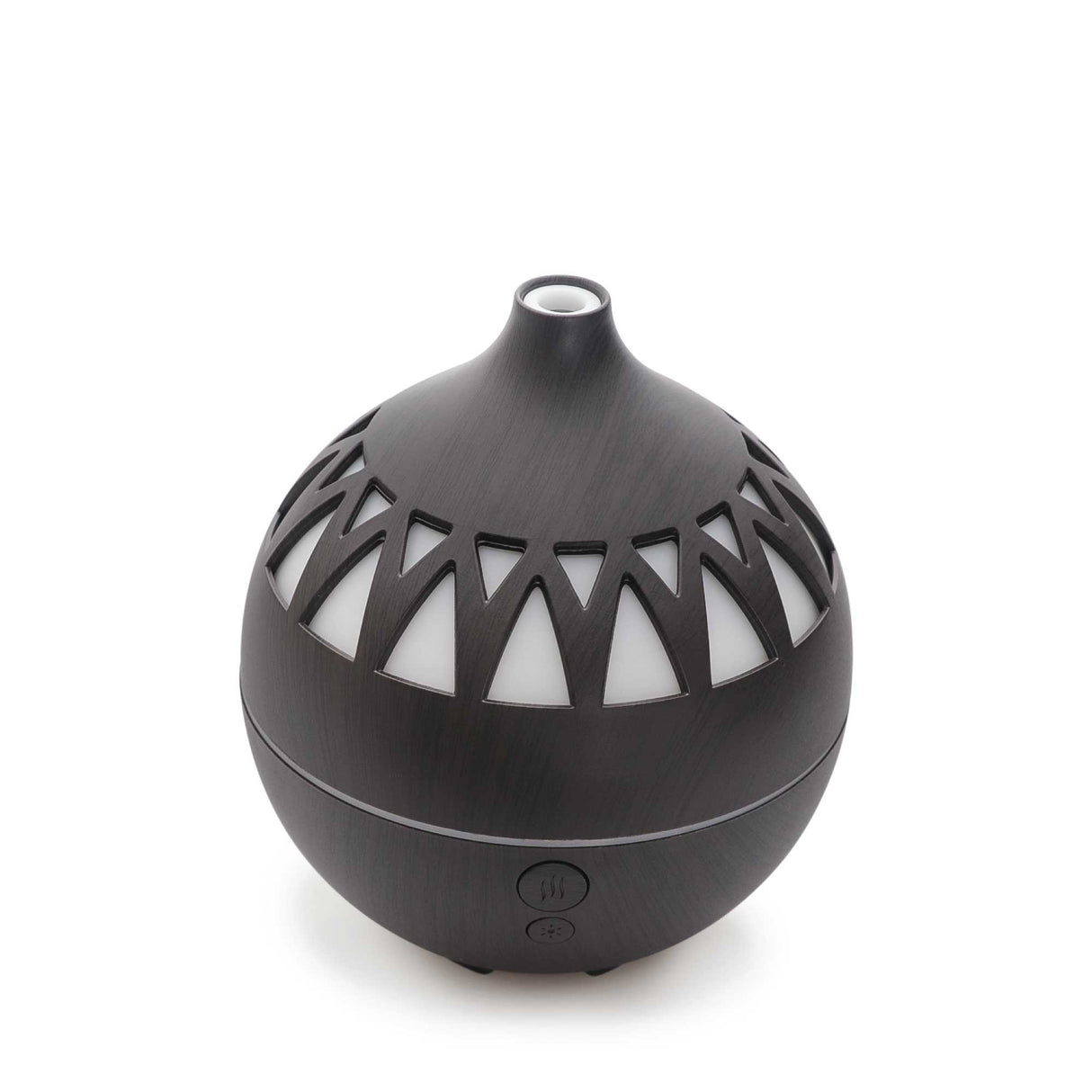 Ultrasonic Essential Oil Diffuser - 180ml Dark Wood USB Humidifier with LED Lights