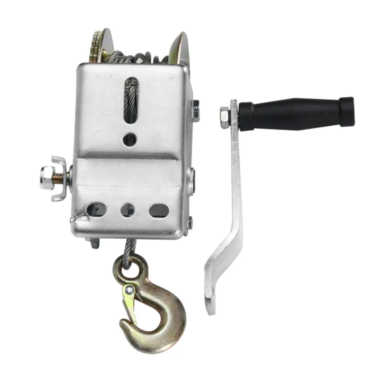 Heavy-Duty Manual Hand Winch with 10m Steel Cable - Ideal for Boats, Jet Skis, and Trailers
