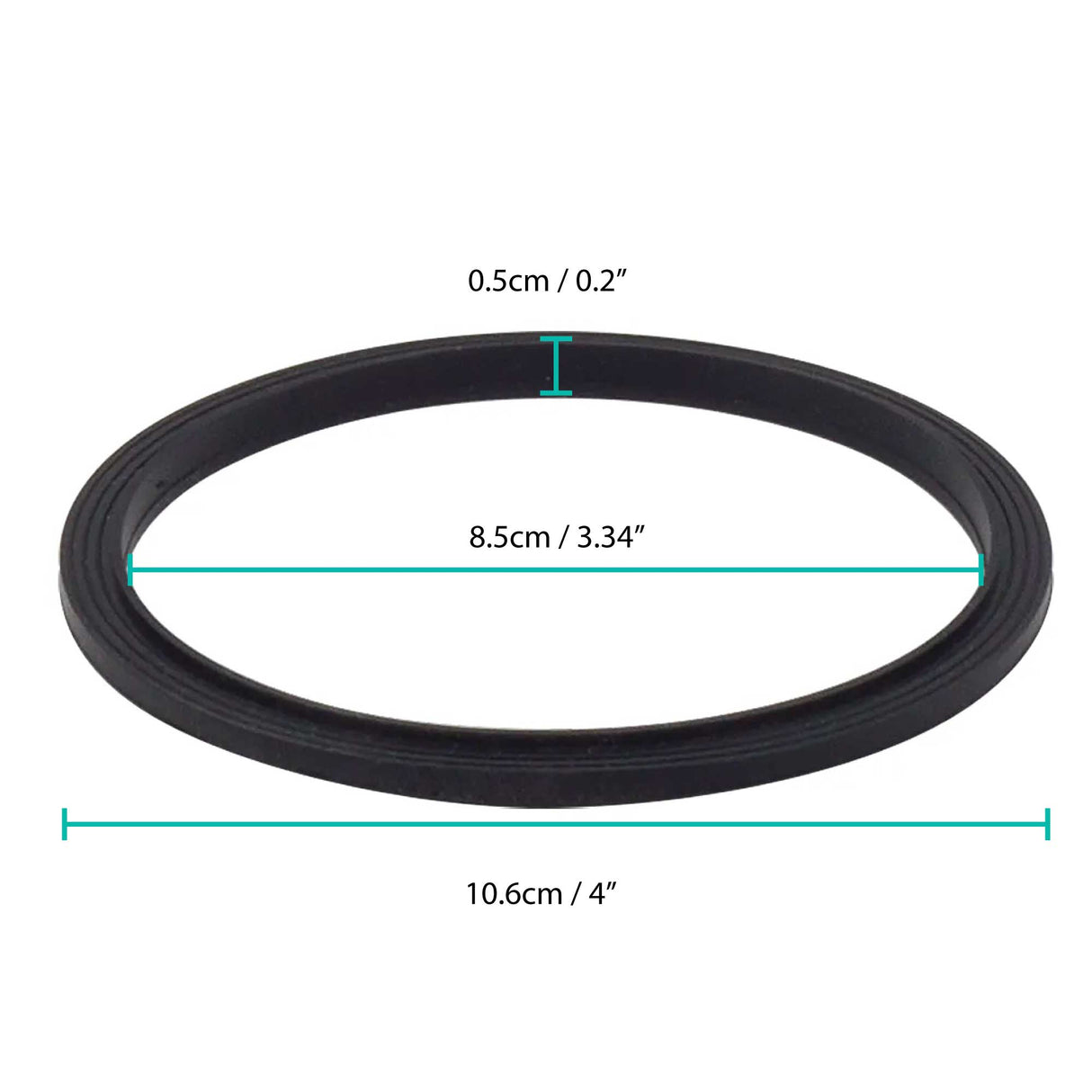 Replacement Gasket Seal for NutriBullet RX 1700W N17-1001 Blade - Black Silicone Ring