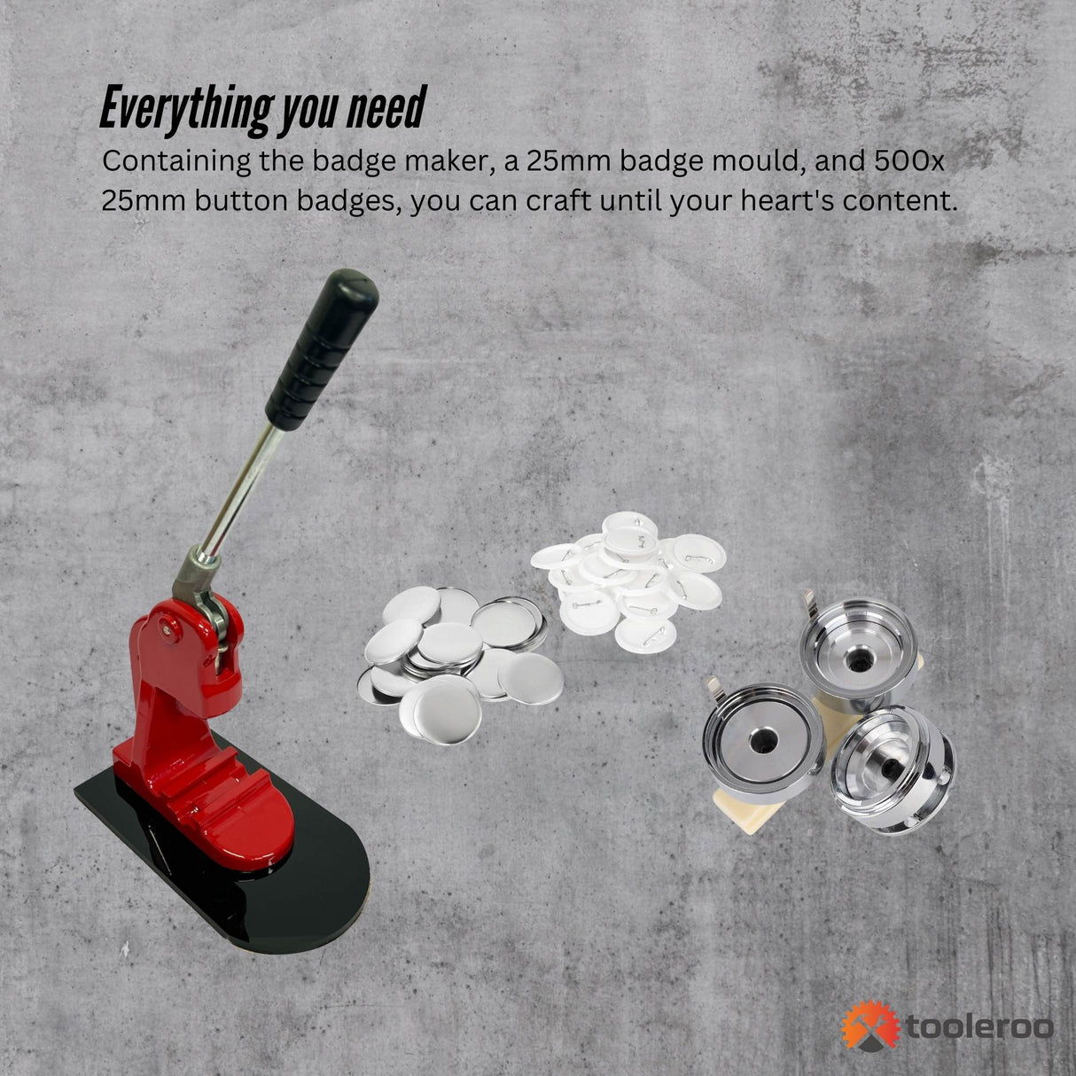 Button Badge Making Set 25mm - Maker + Mould + Badges