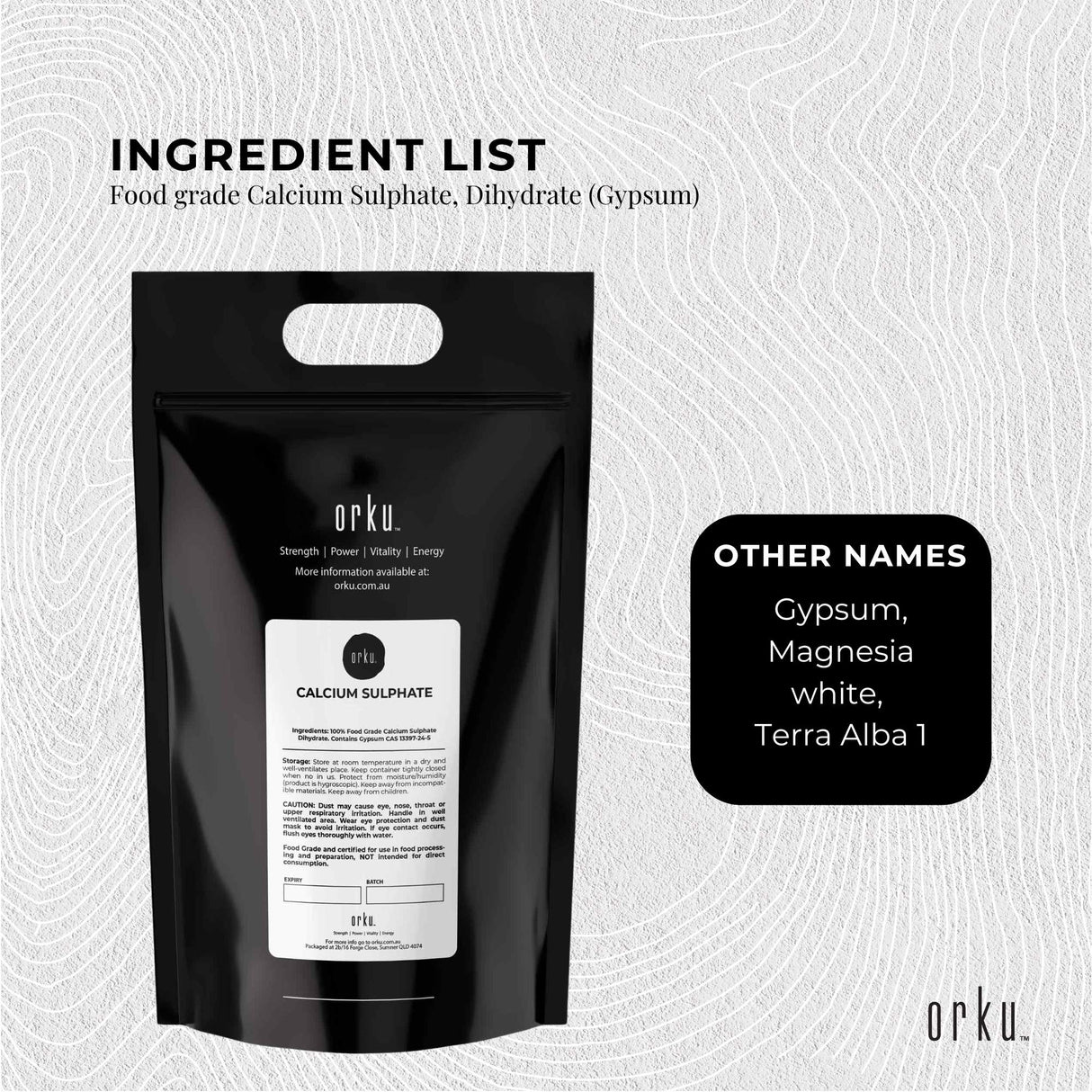 Premium Food Grade Calcium Sulphate Gypsum Powder - 5Kg for Culinary and Brewing Applications