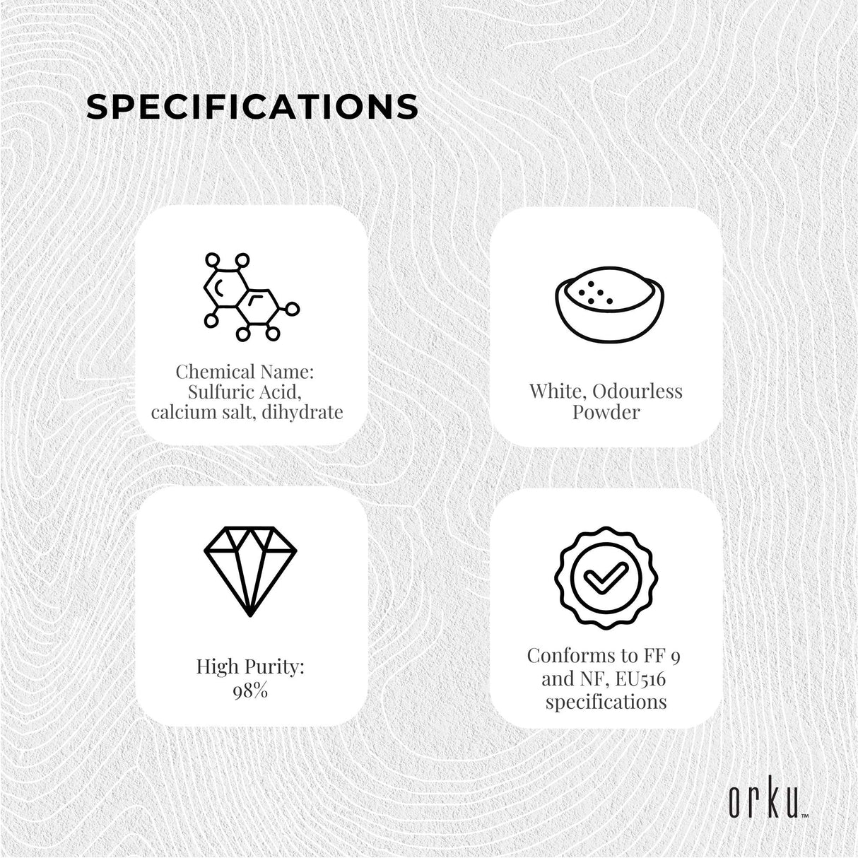 Food Grade 10Kg Calcium Sulfate Gypsum Powder - Premium Hydrated Sulfate for Culinary Use