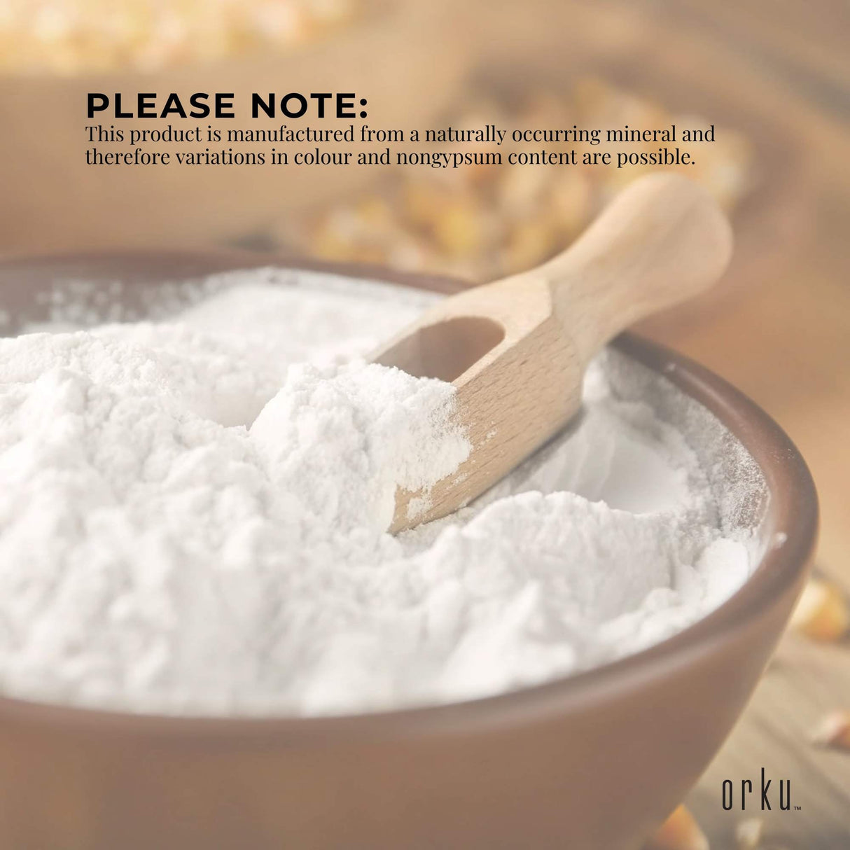 1Kg Food Grade Gypsum Powder - Calcium Sulphate Dihydrate in Resealable Bucket