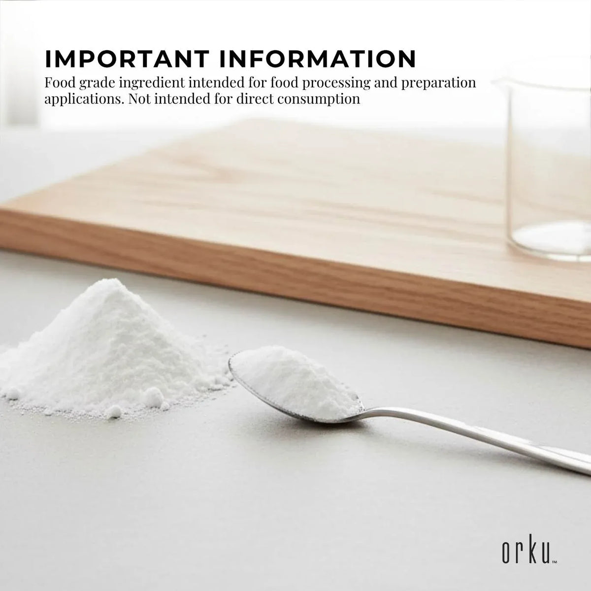 Orku 100g Fine Calcium Sulphate Gypsum Powder - Dihydrate Food Grade FCC E516