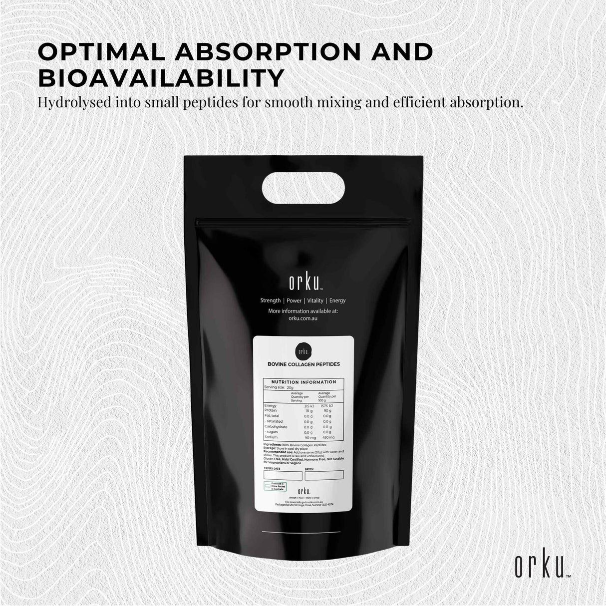 5Kg Collagen Powder - Bovine Hydrolysate Protein Peptide Supplement Unflavoured