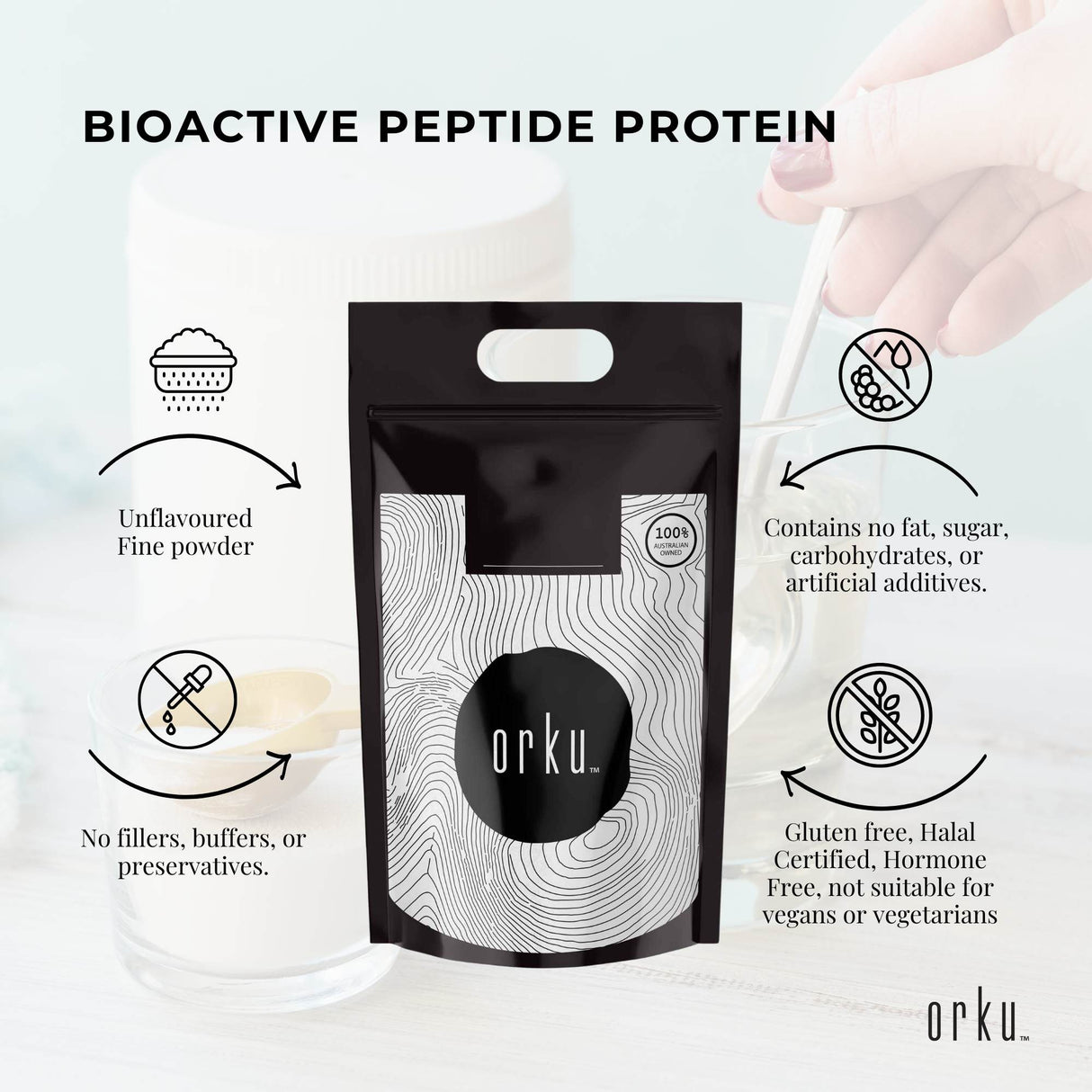 5Kg Collagen Powder - Bovine Hydrolysate Protein Peptide Supplement Unflavoured