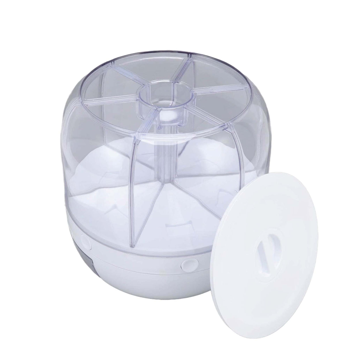 6-Compartment Rotating Grain Storage Dispenser - 7.2L Capacity Container