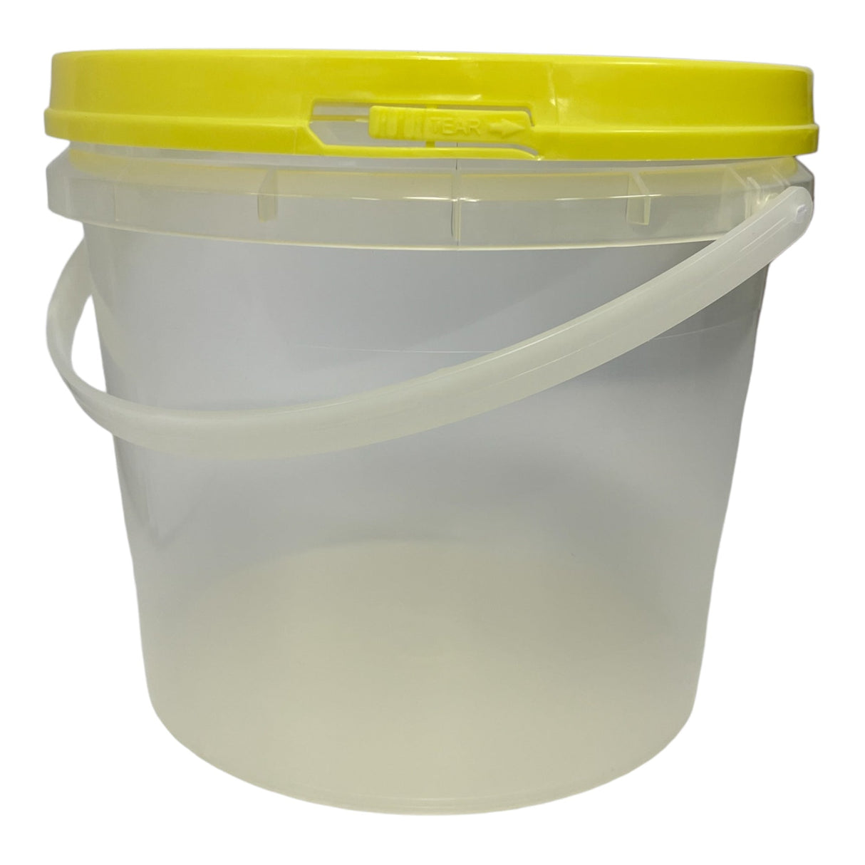 Bulk 100 x 2.2L Empty Honey Bucket with Lid - 3Kg Clear Tamper Proof Plastic Tub