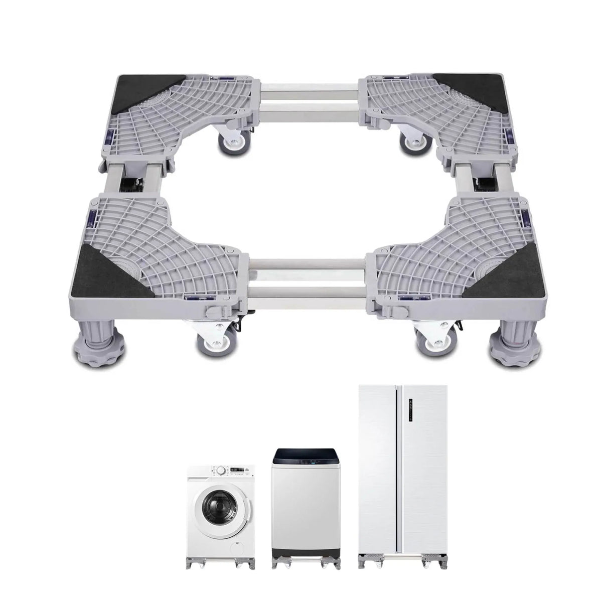 Tooleroo Washing Machine Stand - 300Kg Adjustable Wheeled Fridge Appliance Base