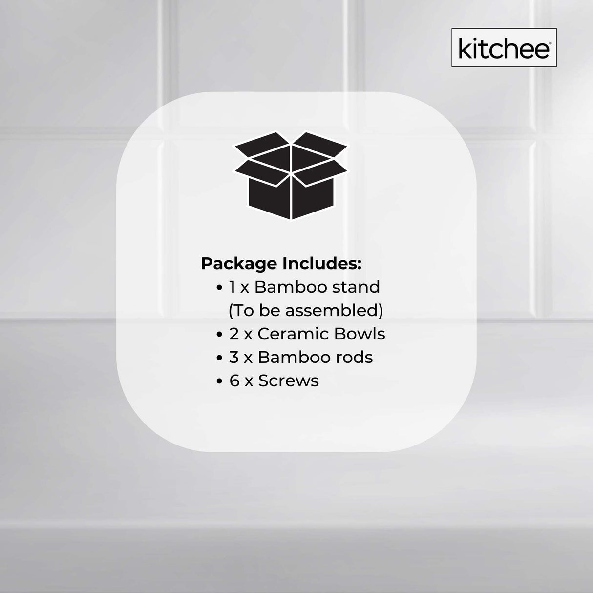 Elegant 2-Tier Ceramic Fruit and Vegetable Display Stand with Bamboo Base