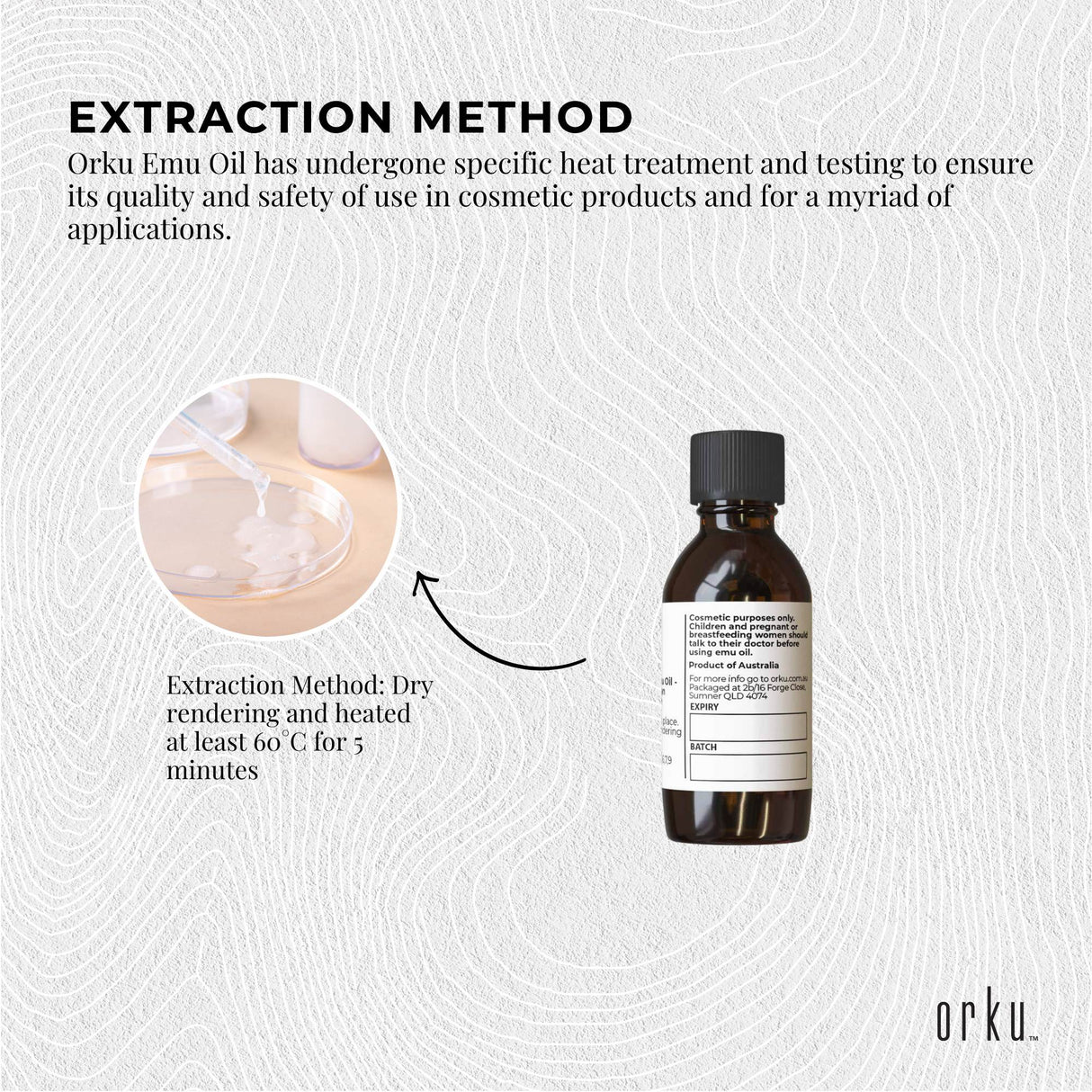 Orku 10ml Premium Pure Emu Oil - All-Natural Australian Dromaius Novaehollandiae Extract