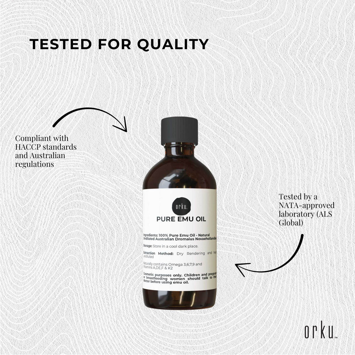 Orku 250ml Premium Emu Oil - Natural Australian Essential Fatty Acids