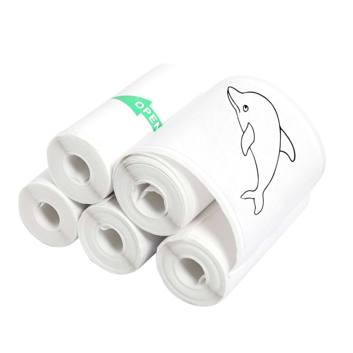 5-Pack Instant Print Thermal Paper Sticker Rolls for Mini Cameras and Printers