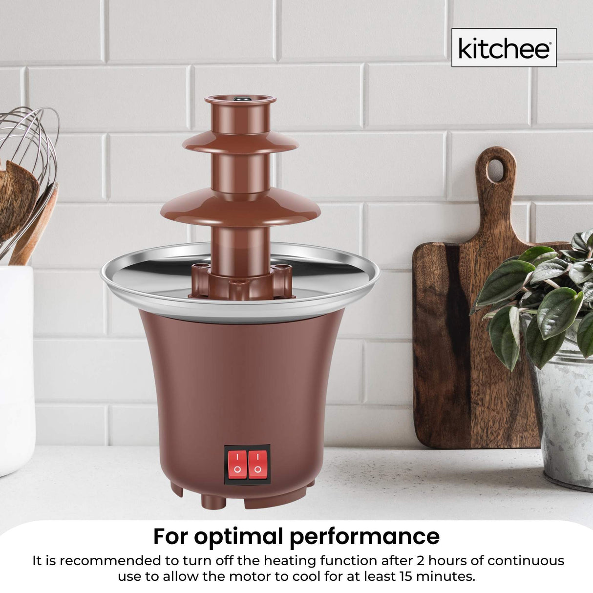 Elegant 3-Tier Electric Chocolate Fountain for Fondue Delight