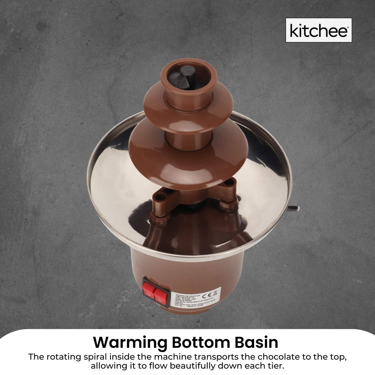 Elegant 3-Tier Electric Chocolate Fountain for Fondue Delight