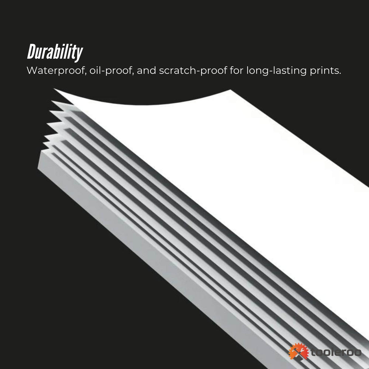 Tooleroo 100 Sheets BPA-Free A4 Thermal Printing Paper - Waterproof & Long-Lasting