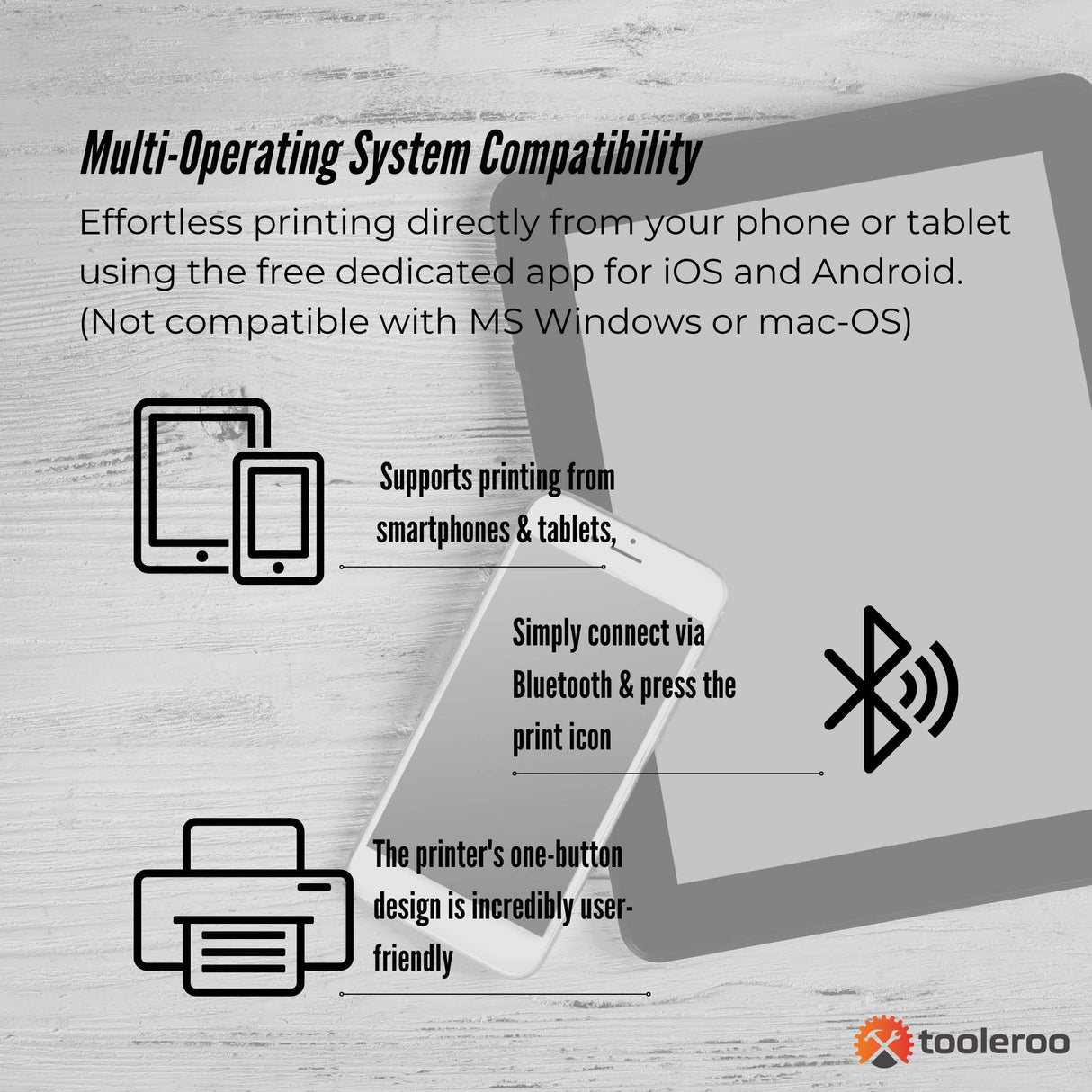 Compact Wireless A4 Thermal Printer with Tattoo Stencil Paper Kit - Tooleroo