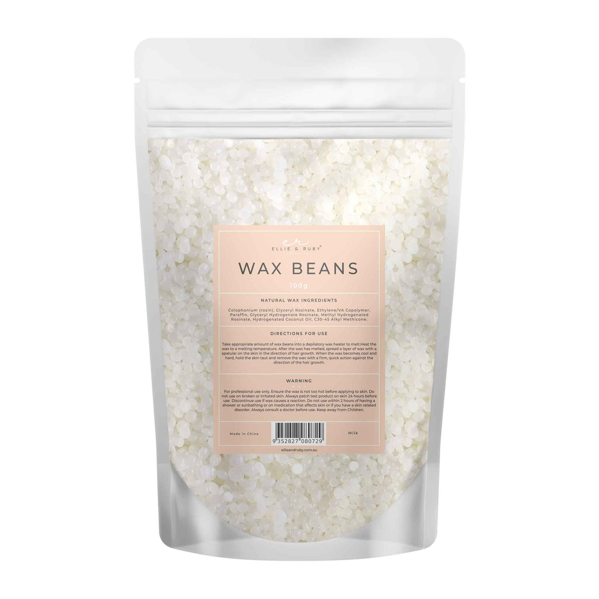 100g Wax Beads Milk - Brazilian Waxing Beans - Stripless Bikini Hair Removal